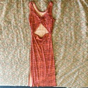 Pink dress with slit